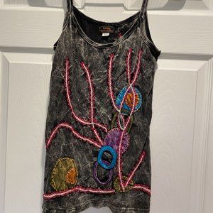 Rising International Embroidered Tank